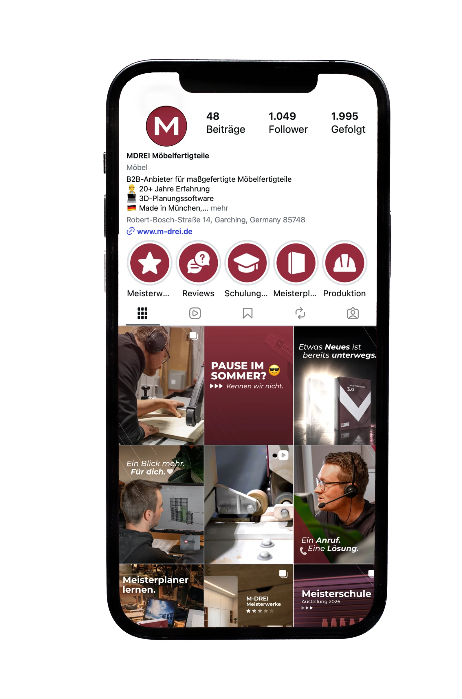 M-DREI auf Instagram